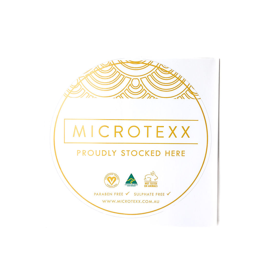Microtexx White Window Sticker